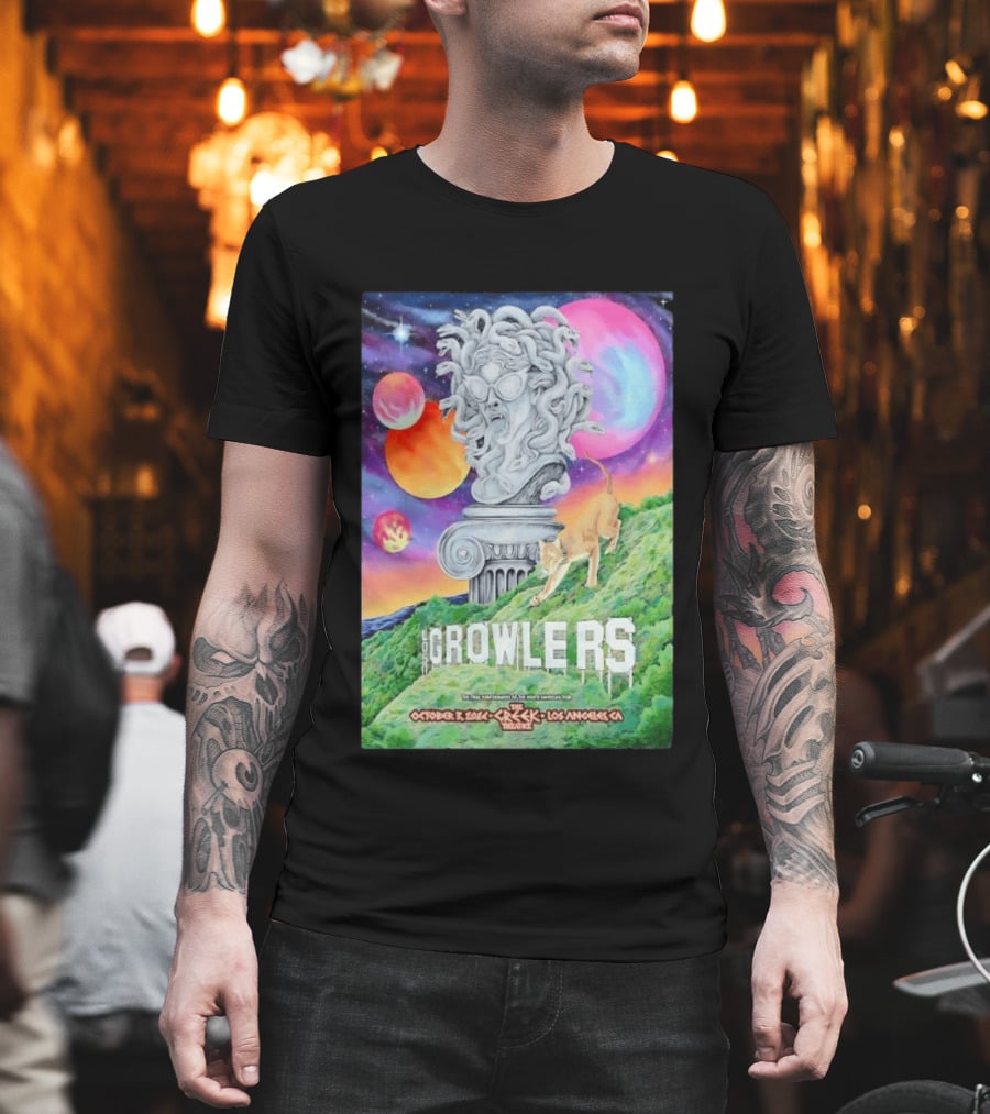 Los Growlers Final Performance Greek Theatre Los Angeles October 3 2024 Statue And Lion T-Shirt