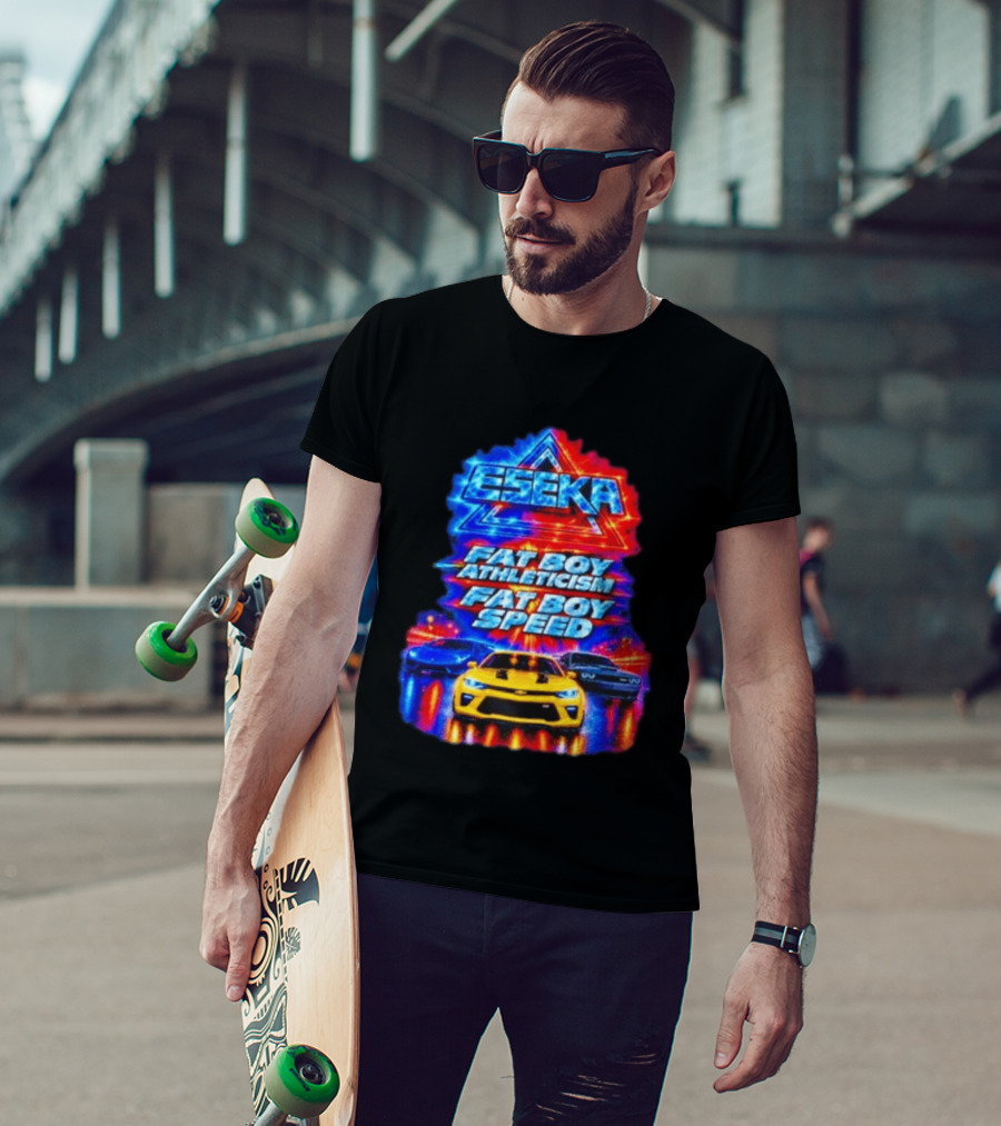 Eseka Fat Boy Athleticism And Fat Boy Speed Supercars T-Shirt