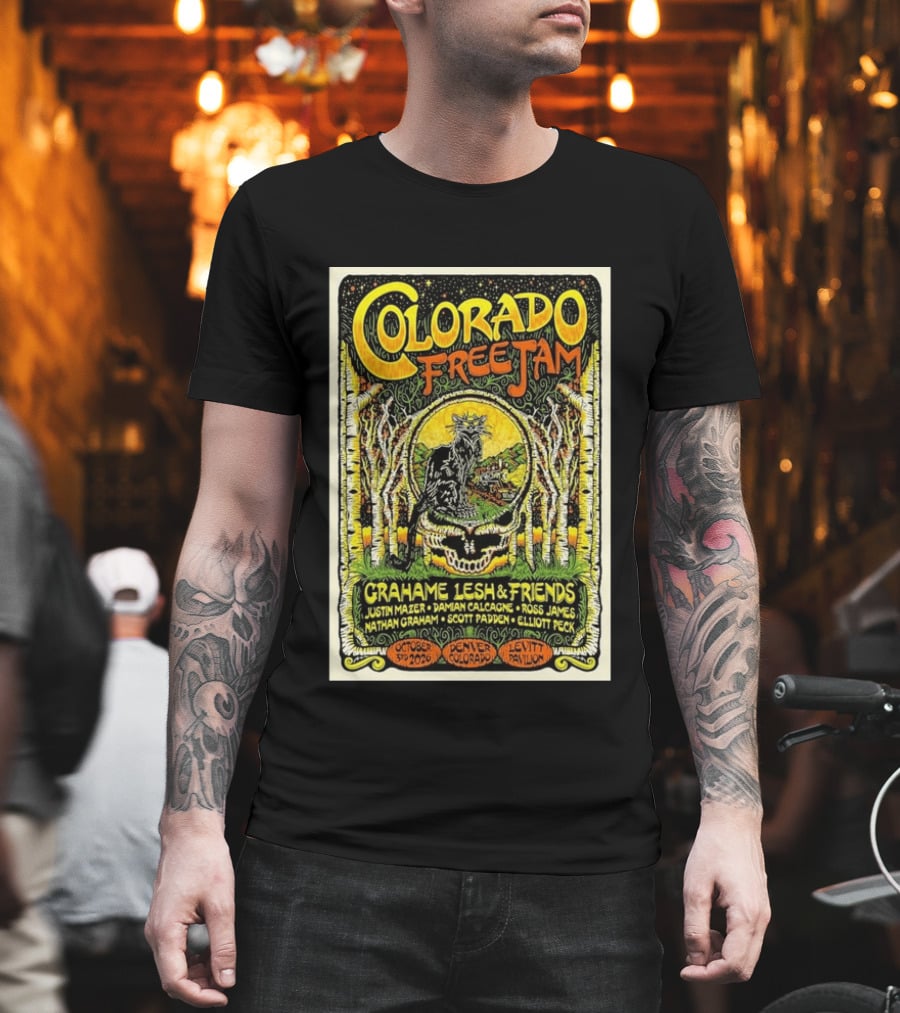 Colorado Free Jam Grahame Lesh & Friends October 3 2026 Levitt Pavilion Denver CO T-Shirt