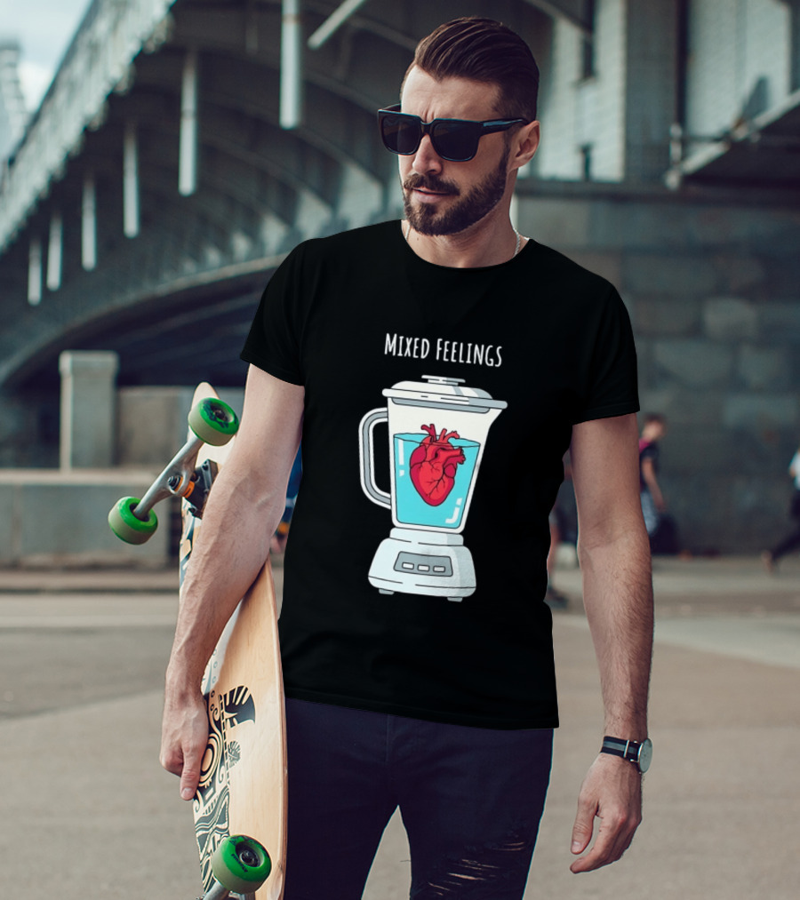 Mixed Feelings Heart In A Blender Emotions T-Shirt