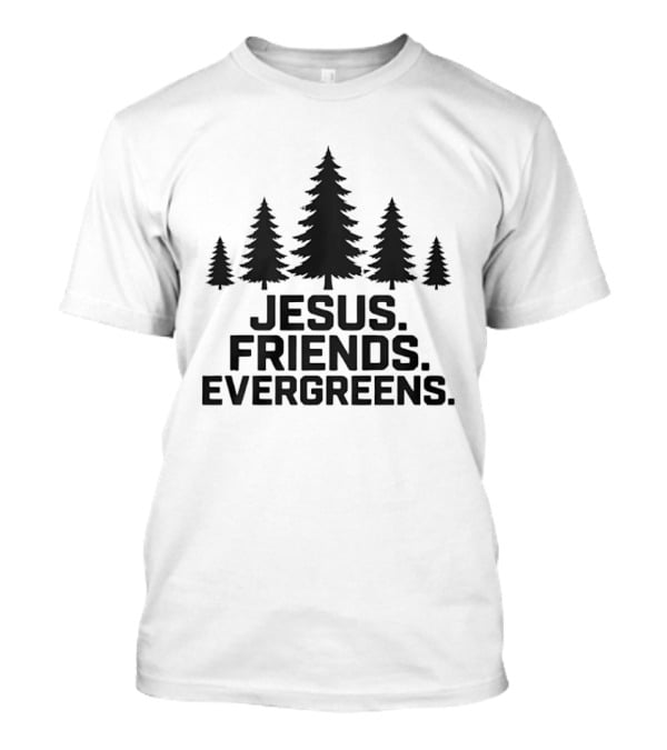 Jesus Friends Evergreens Christian Holiday Tree T-Shirt