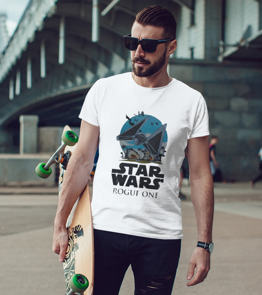Star Wars Rogue One Tie Fighter Battle Scene T-Shirt