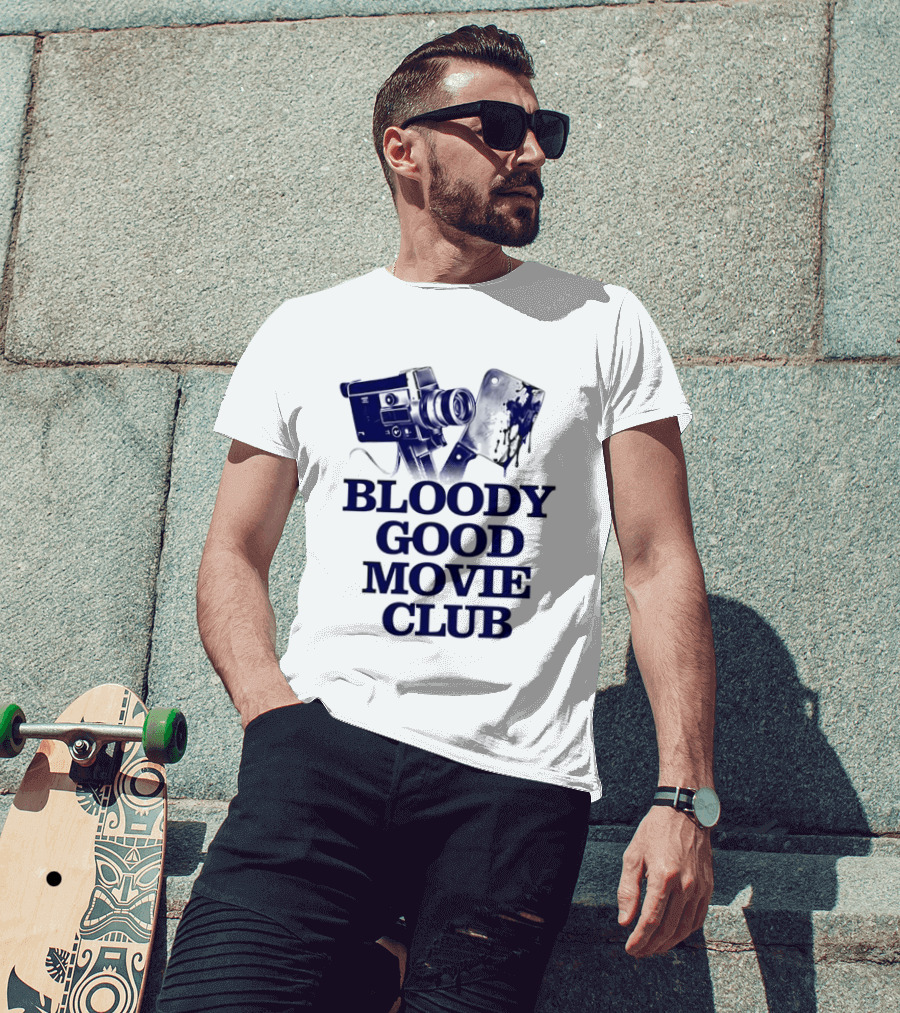 Bloody Good Movie Club Vintage Camera Aesthetic T-Shirt