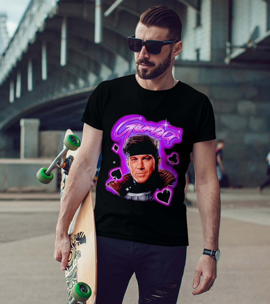 Gambit Channing Tatum Marvel Superhero X Men Cards T-Shirt