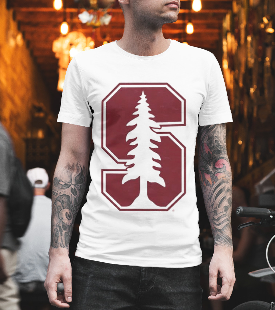 Stanford University Cardinal Block S Tree Logo NCAA T-Shirt