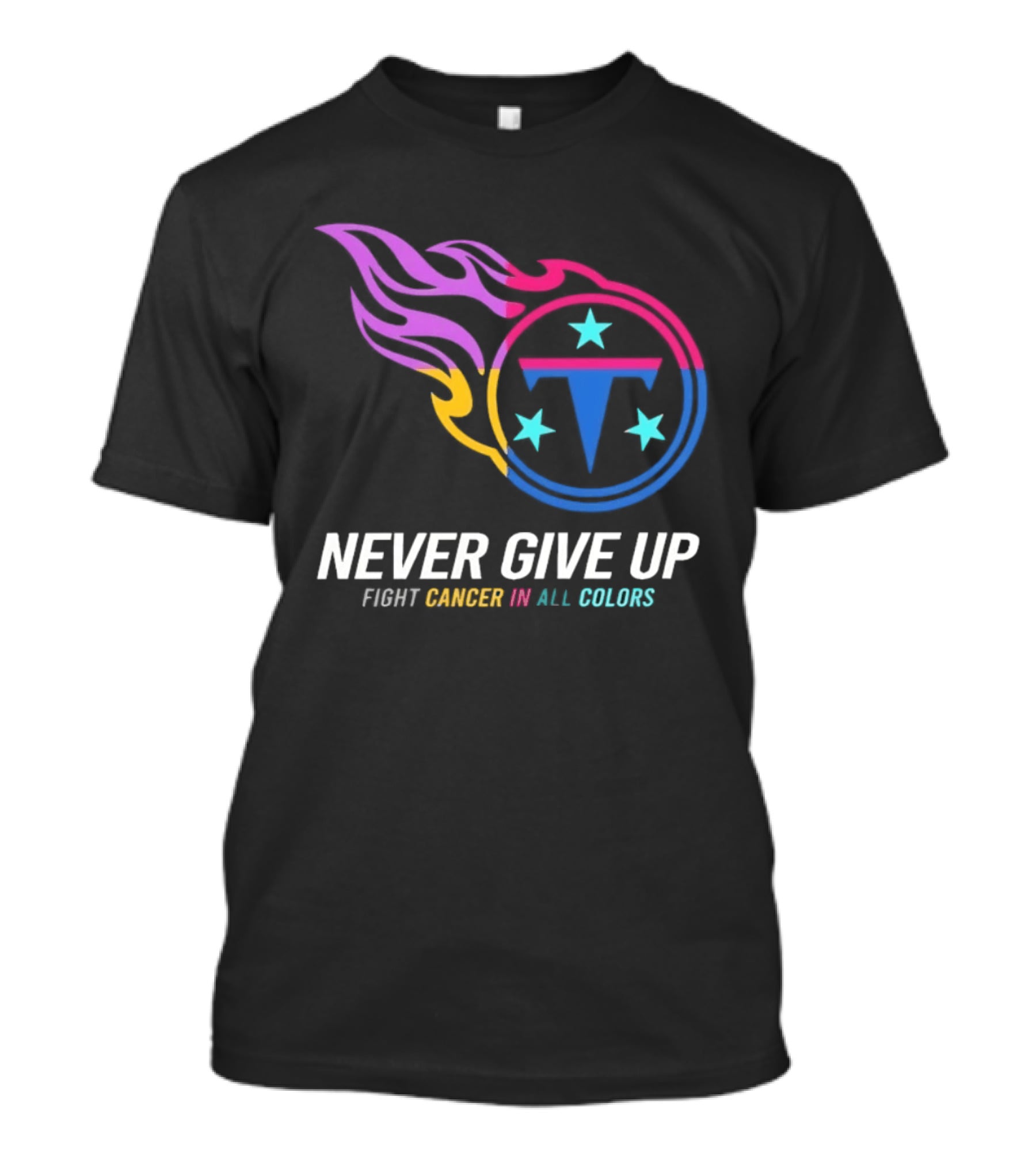 Tennessee Titans Never Give Up Fight Cancer In All T-Shirt