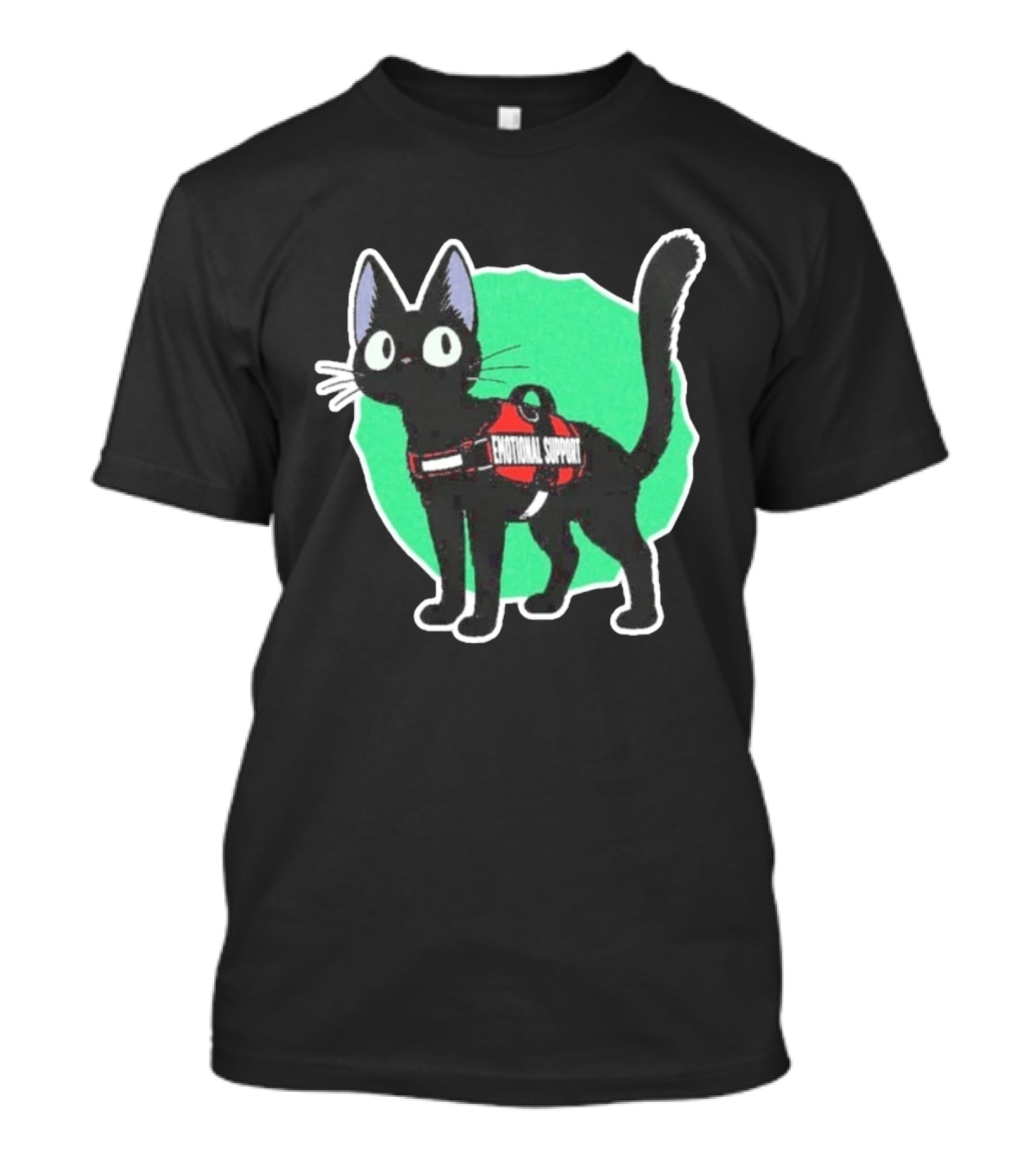 Jiji Kiki's Delivery Service Emotional Support Cat With Harness Patch T-Shirt