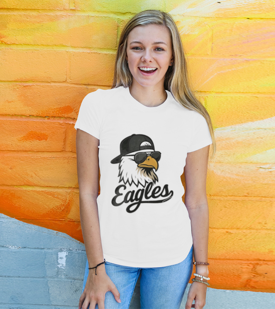 Philadelphia Eagles Eagle Sunglasses Baseball Cap Sports Fan T-Shirt