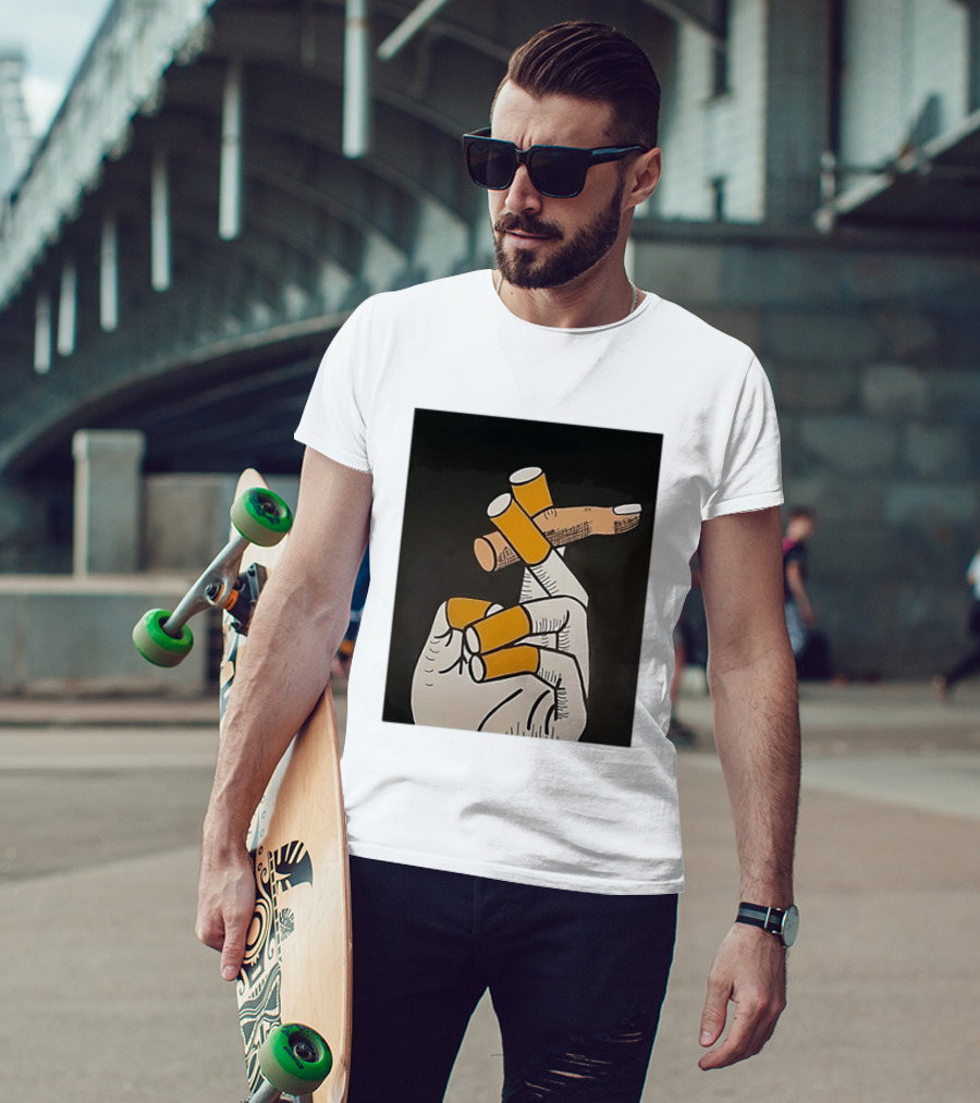Hand With Cigarettes Smoker T-Shirt