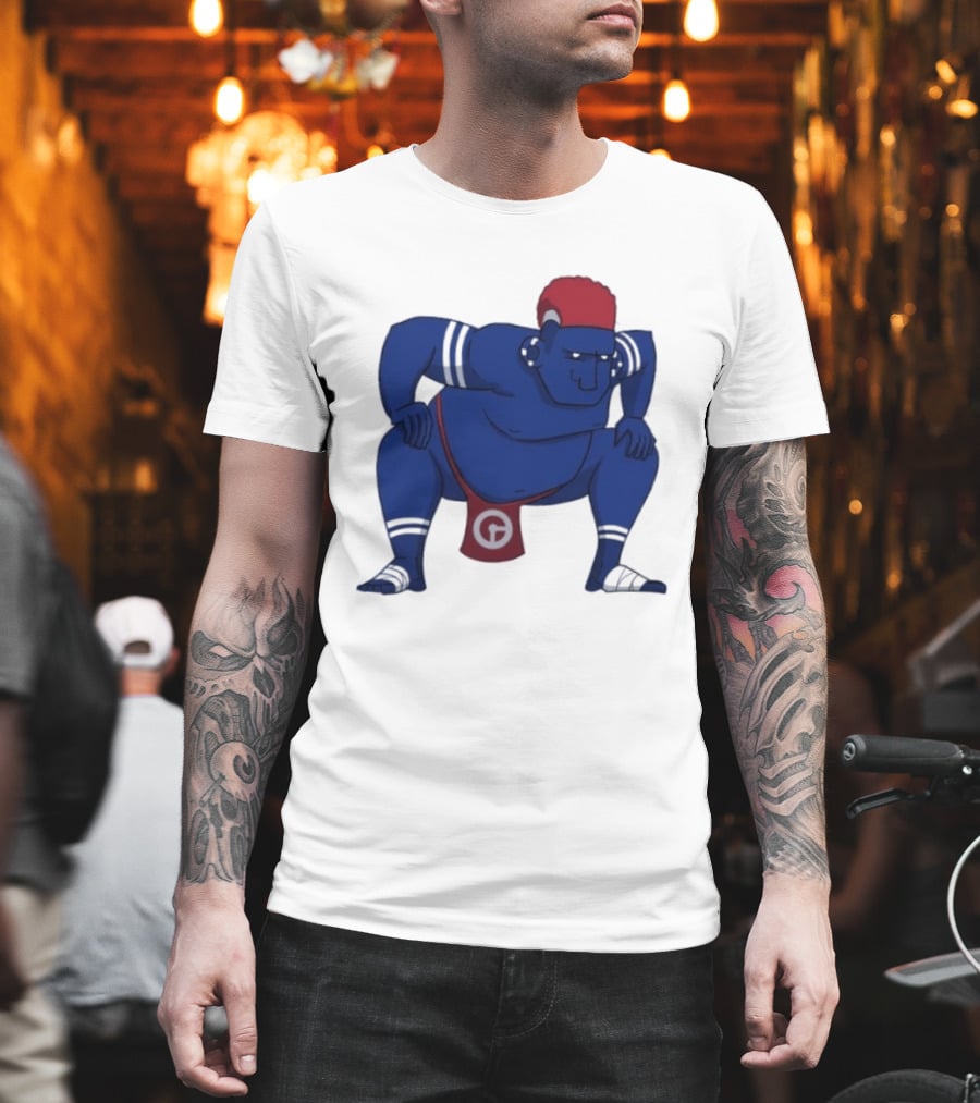 Hariyama Pokemon New York Giants Sumo Wrestler T-Shirt