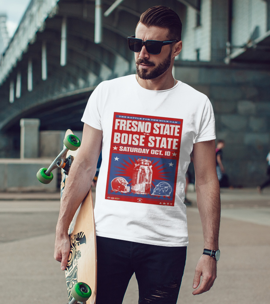 The Battle For The Milk Can Fresno State Vs Boise State Saturday Oct 10 T-Shirt