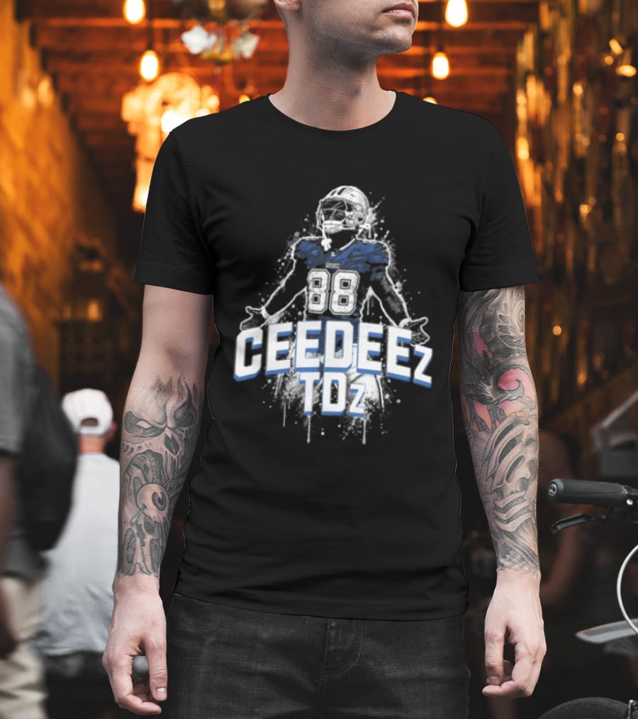 Ceedeez TDz Football Player Retro Title T-Shirt