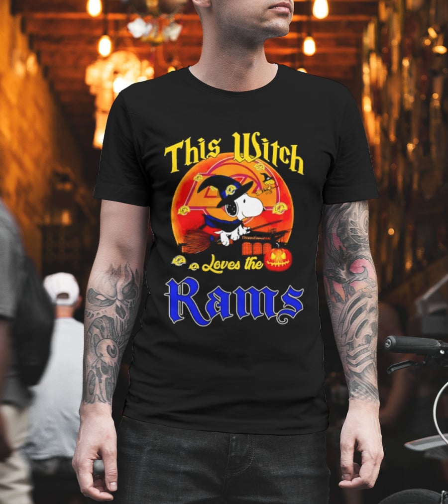 This Witch Loves The Los Angeles Rams Snoopy Halloween T-Shirt