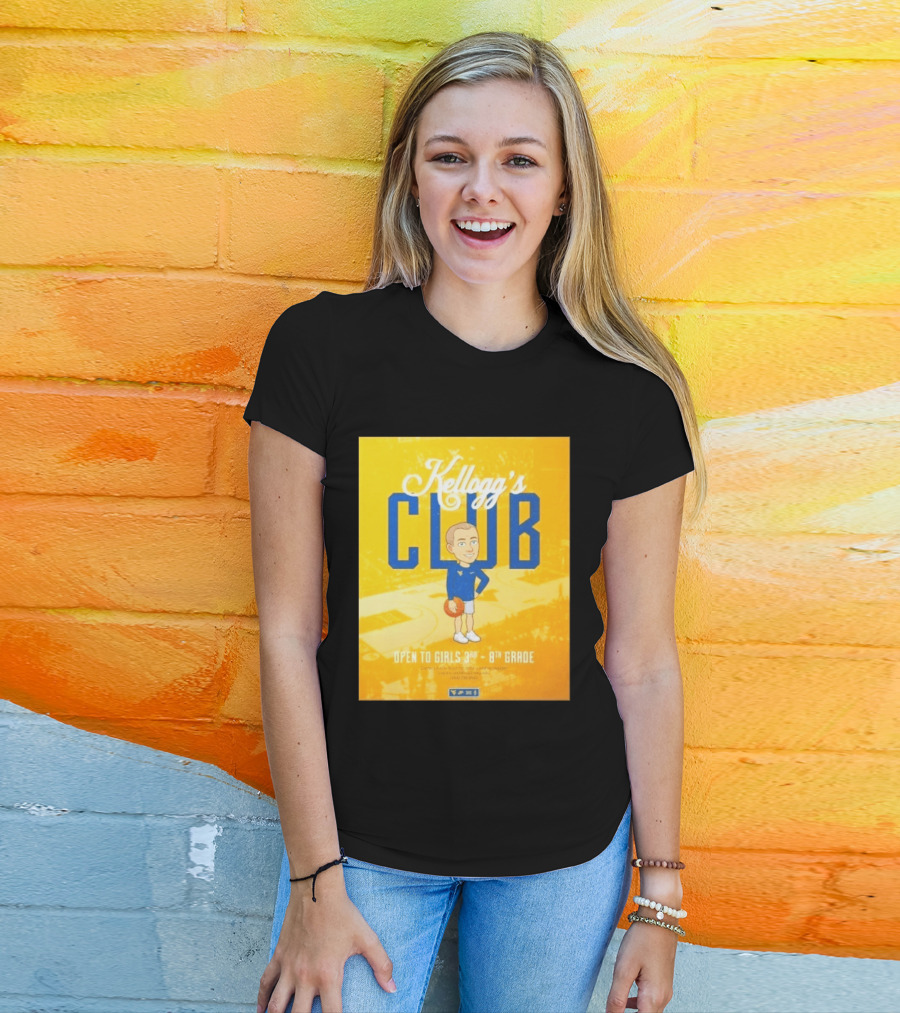 Kellogg's Club West Virginia University Basketball Clinic Open To Girls Grades 3 To 8 T-Shirt