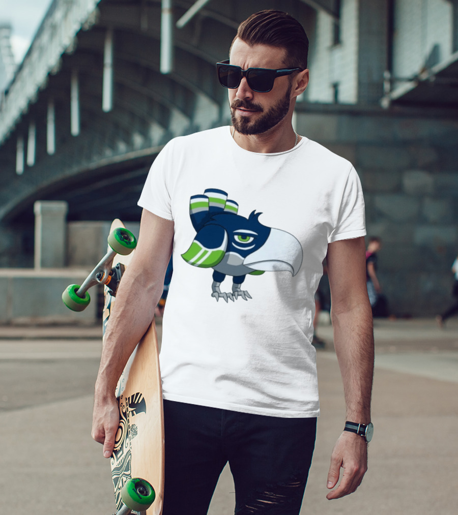 Seattle Seahawks Pokemon Crossover Bird Fan T-Shirt