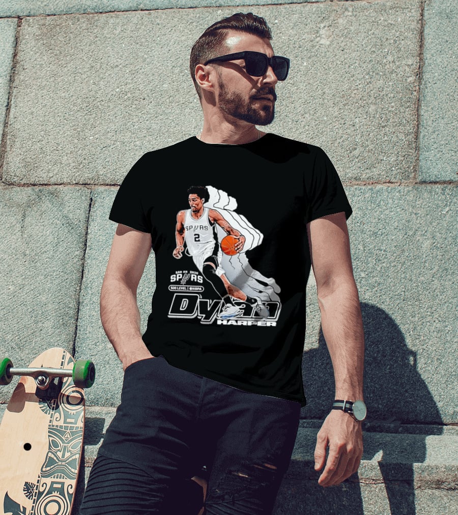 Dylan Harper Number 2 San Antonio Spurs NBA 500 Level @NBPA T-Shirt