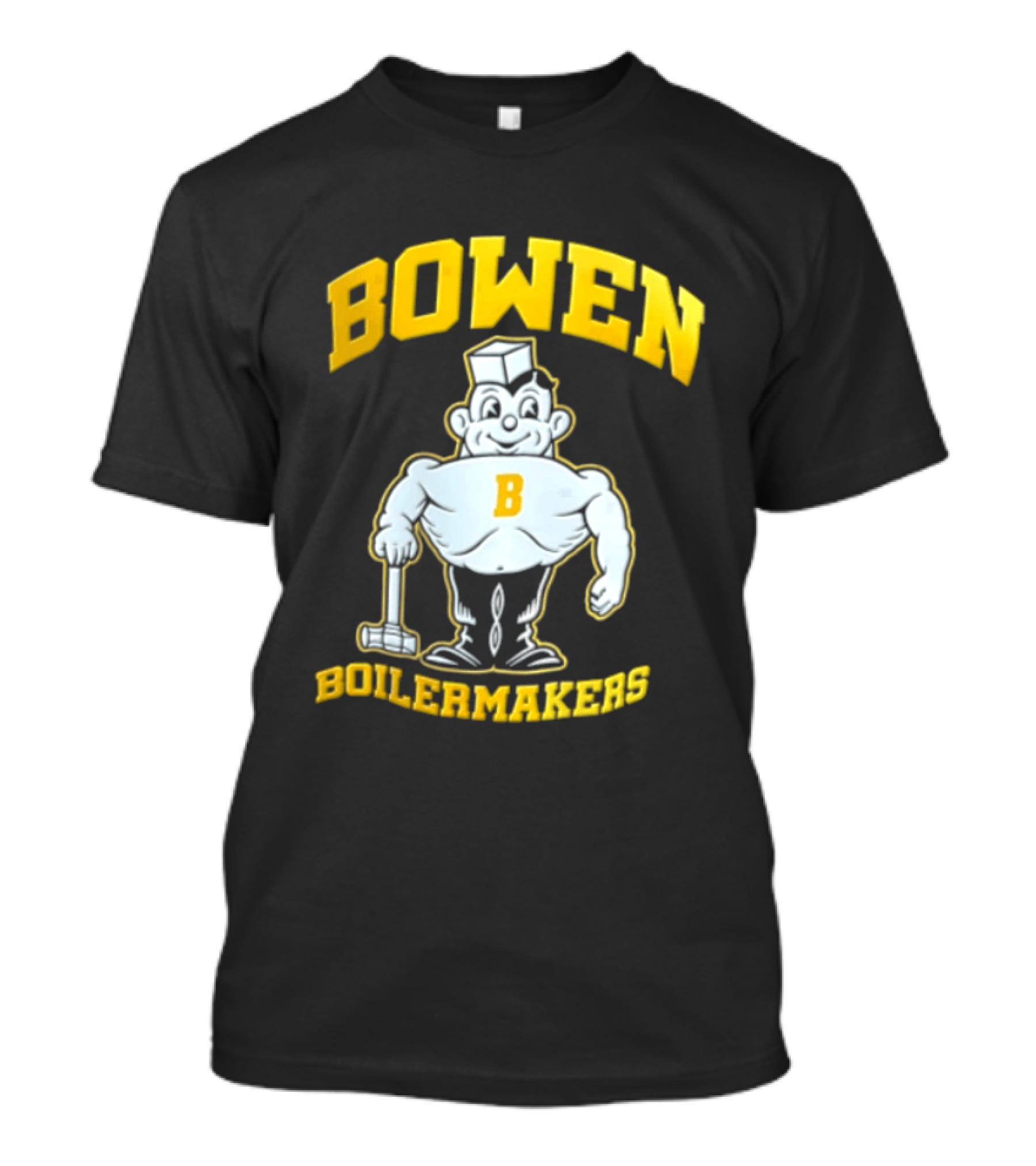 Bowen Purdue Boilermakers Muscular Cartoon T-Shirt