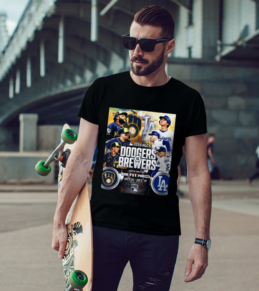 2026 NLCS Dodgers Vs Brewers MLB Showdown On Fox Oct 11 19 T-Shirt