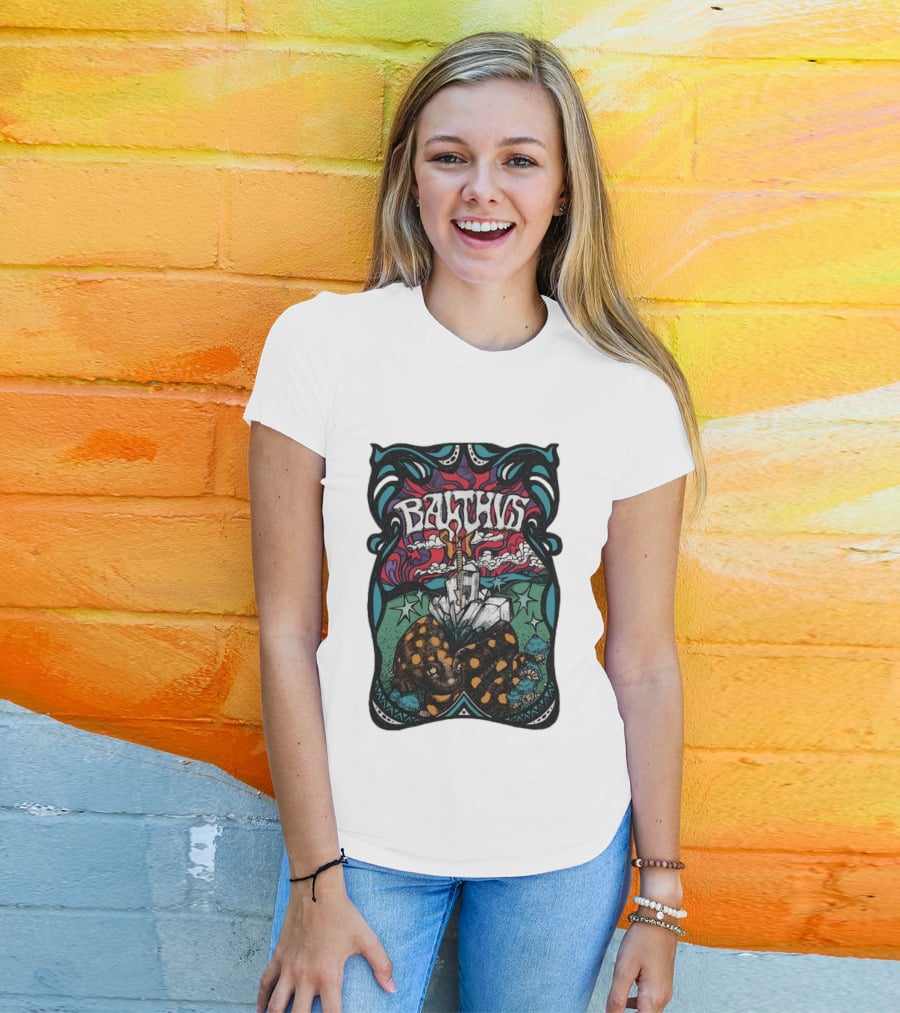 Balthvs Psychedelic Artwork With Crystals And Tortoise T-Shirt