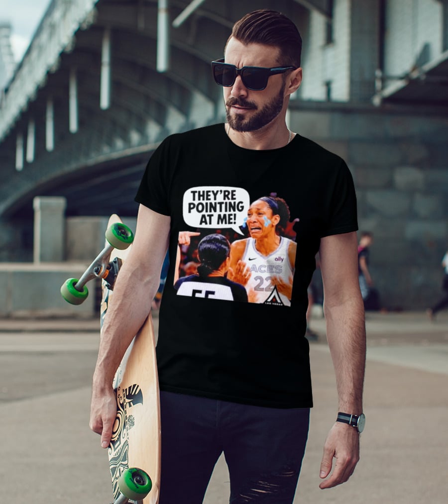 Las Vegas Aces No 22 They're Pointing At Me Meme T-Shirt