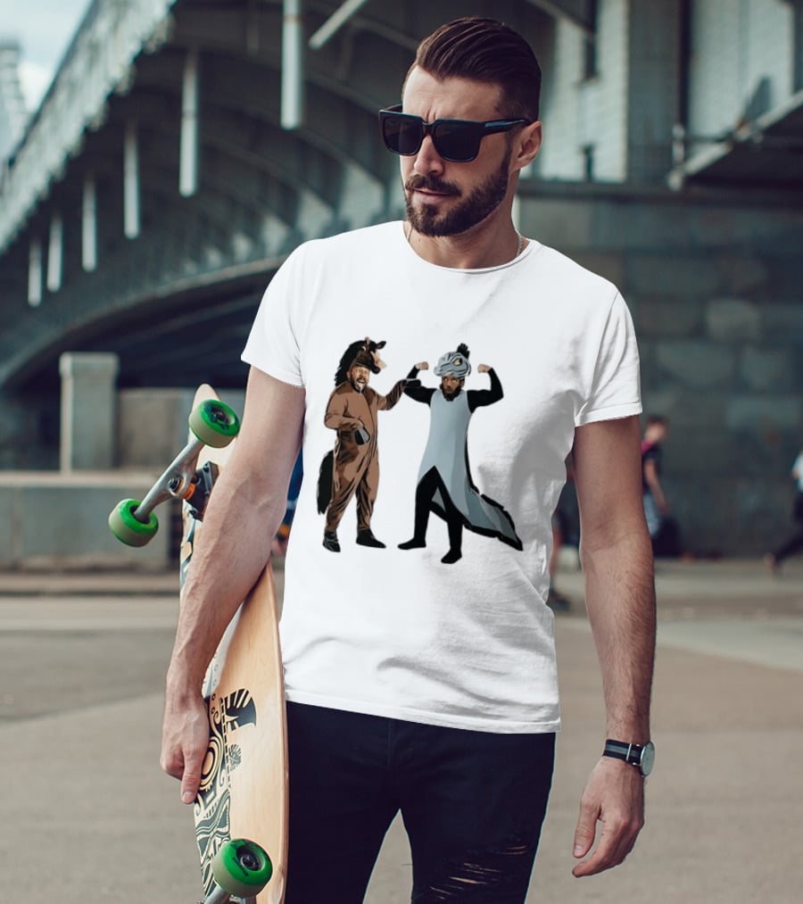 James Harden Joel Embiid Horse And Dinosaur Costumes Basketball Duo T-Shirt