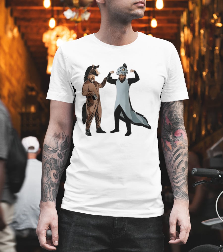 James Harden Joel Embiid Horse And Dinosaur Costumes Basketball Duo T-Shirt