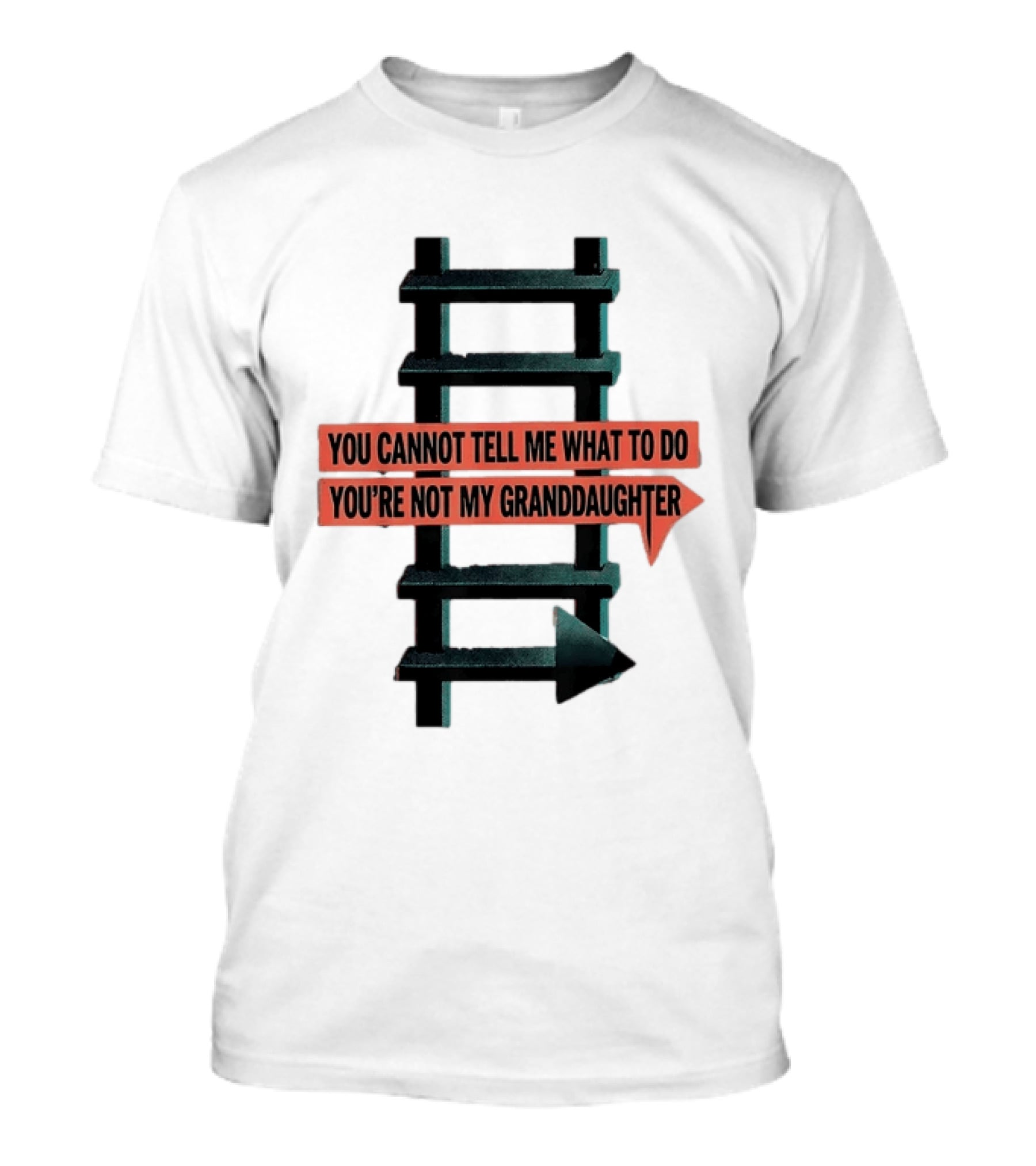 You Cannot Tell Me What To Do You're Not My Granddaughter Arrow Ladder T-Shirt