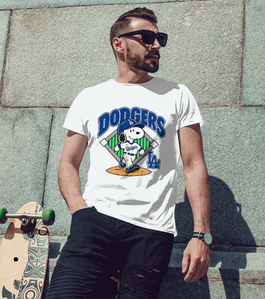 Snoopy Baseball Los Angeles Dodgers MLB Take October T-Shirt