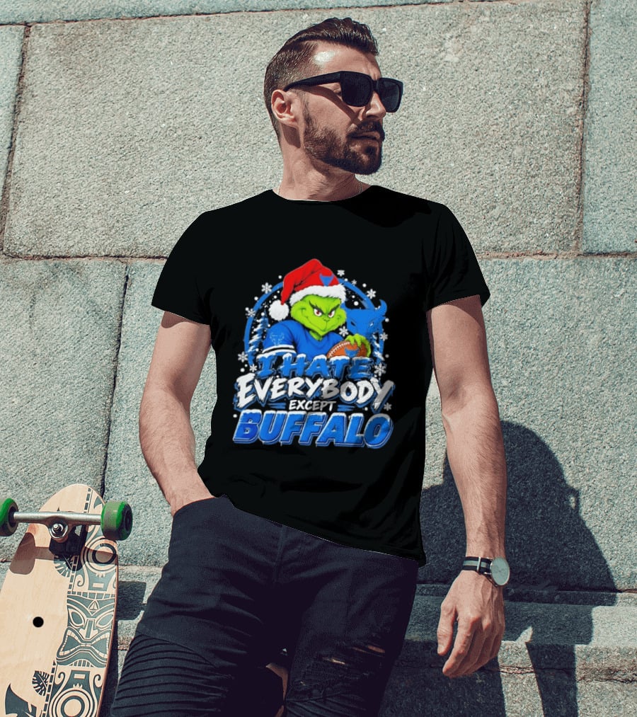 I Hate Everybody Except Buffalo Grinch X Buffalo Bulls Christmas 2026 T-Shirt