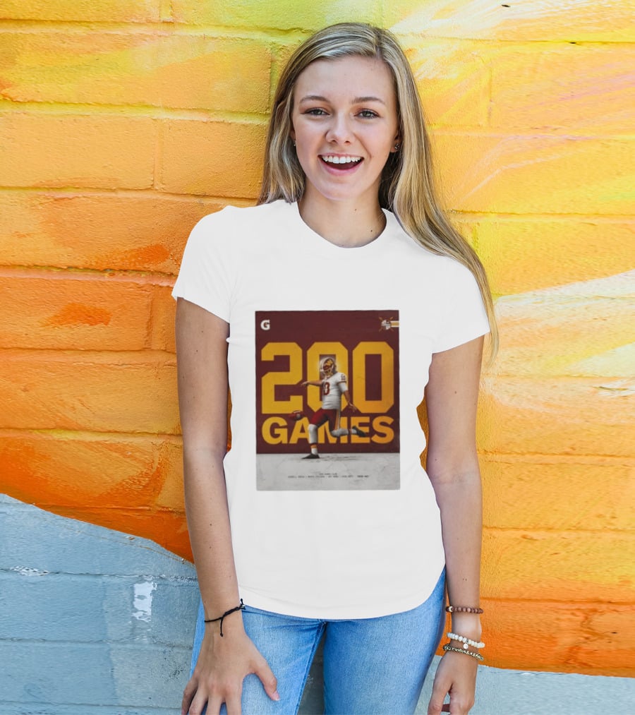 200 Games Tress Way 200 Games Club Washington Commanders T-Shirt