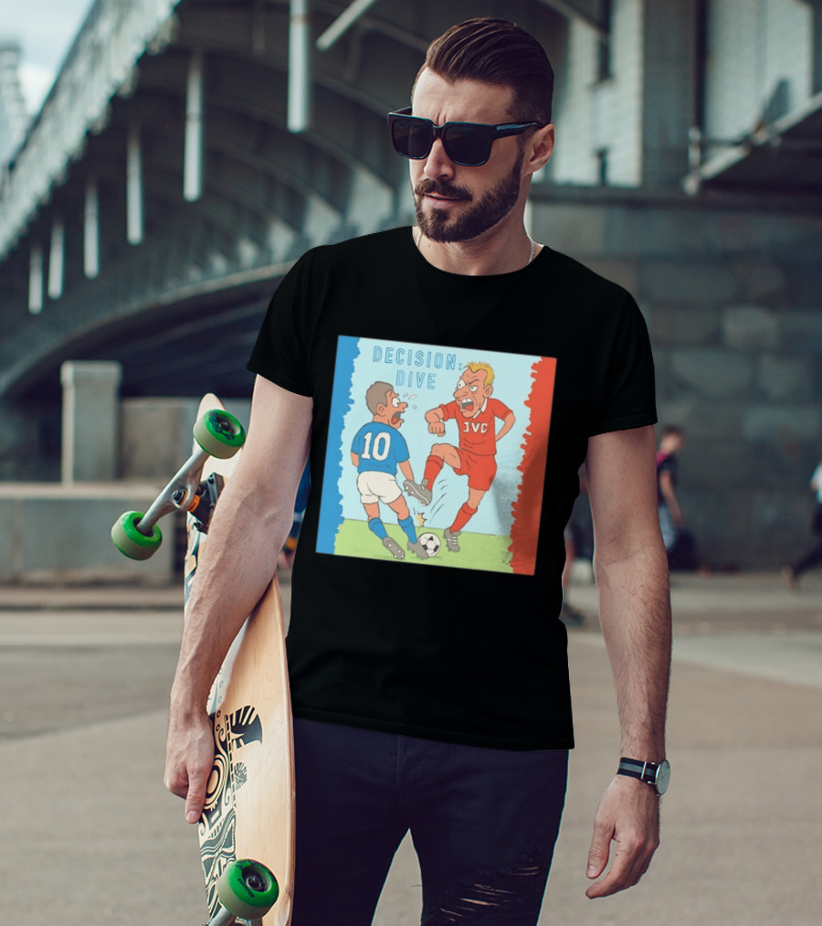 Decision Dive JVC Arsenal Football Cartoon Vintage Rivalry T-Shirt