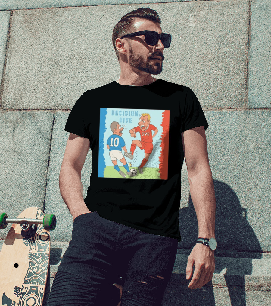 Decision Dive JVC Arsenal Football Cartoon Vintage Rivalry T-Shirt