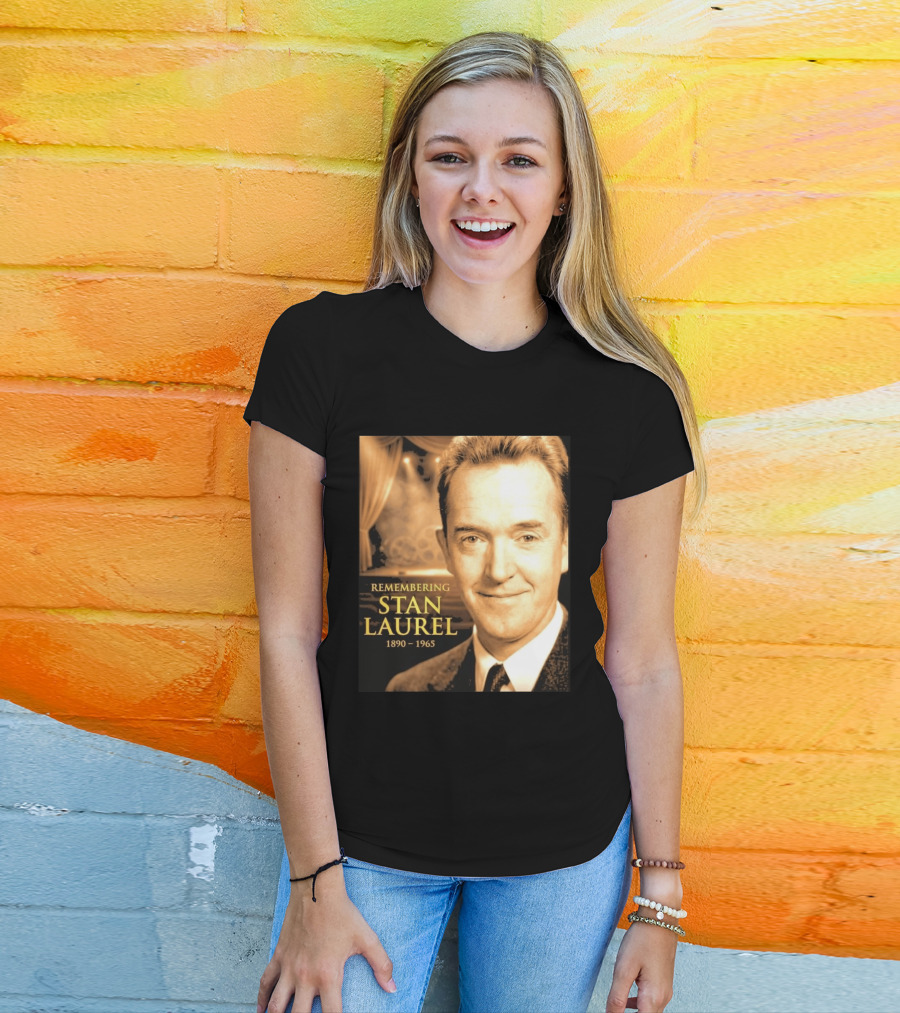 Remembering Stan Laurel 1890 1965 Vintage Theater T-Shirt