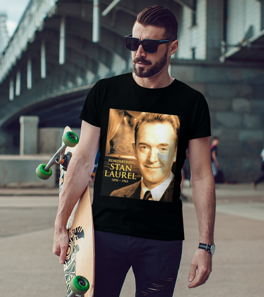 Remembering Stan Laurel 1890 1965 Vintage Theater T-Shirt