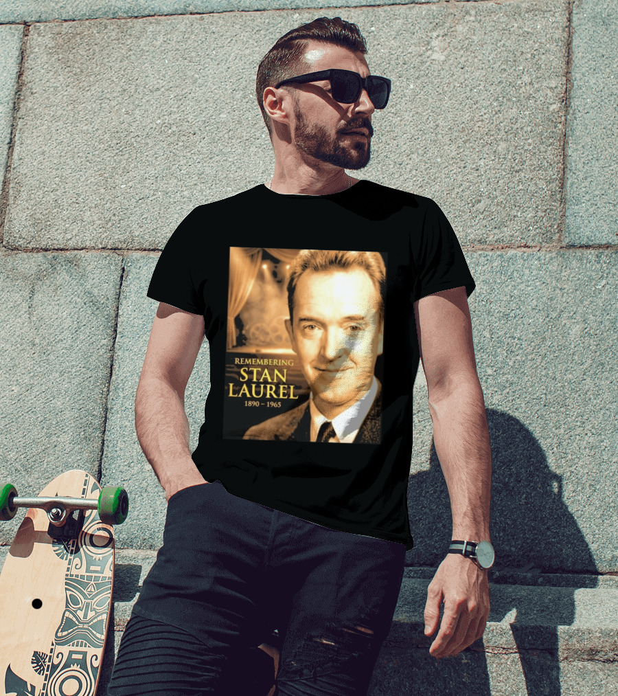 Remembering Stan Laurel 1890 1965 Vintage Theater T-Shirt