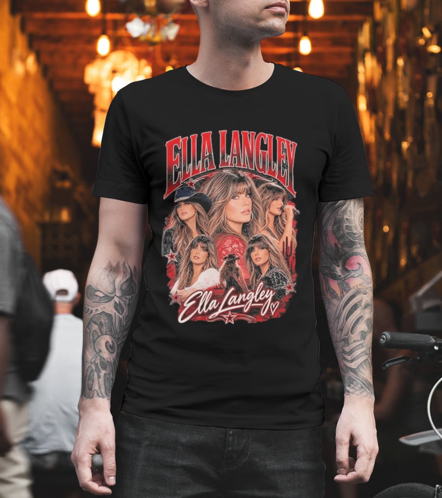 Ella Langley Country Music Star Collage T-Shirt