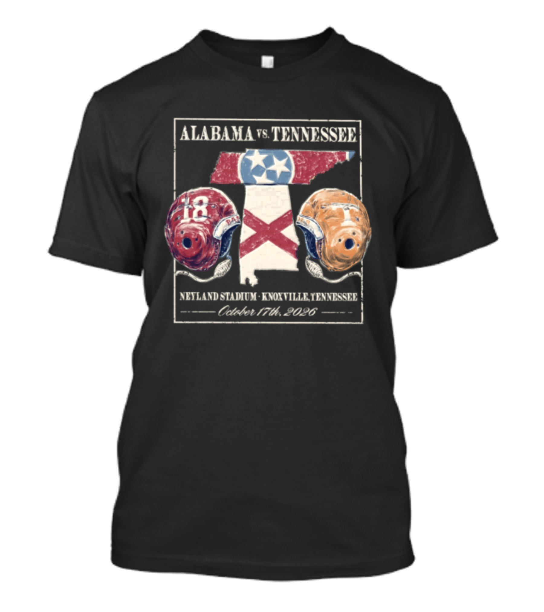 Alabama Vs Tennessee Neyland Stadium Knoxville October 17th 2026 T-Shirt