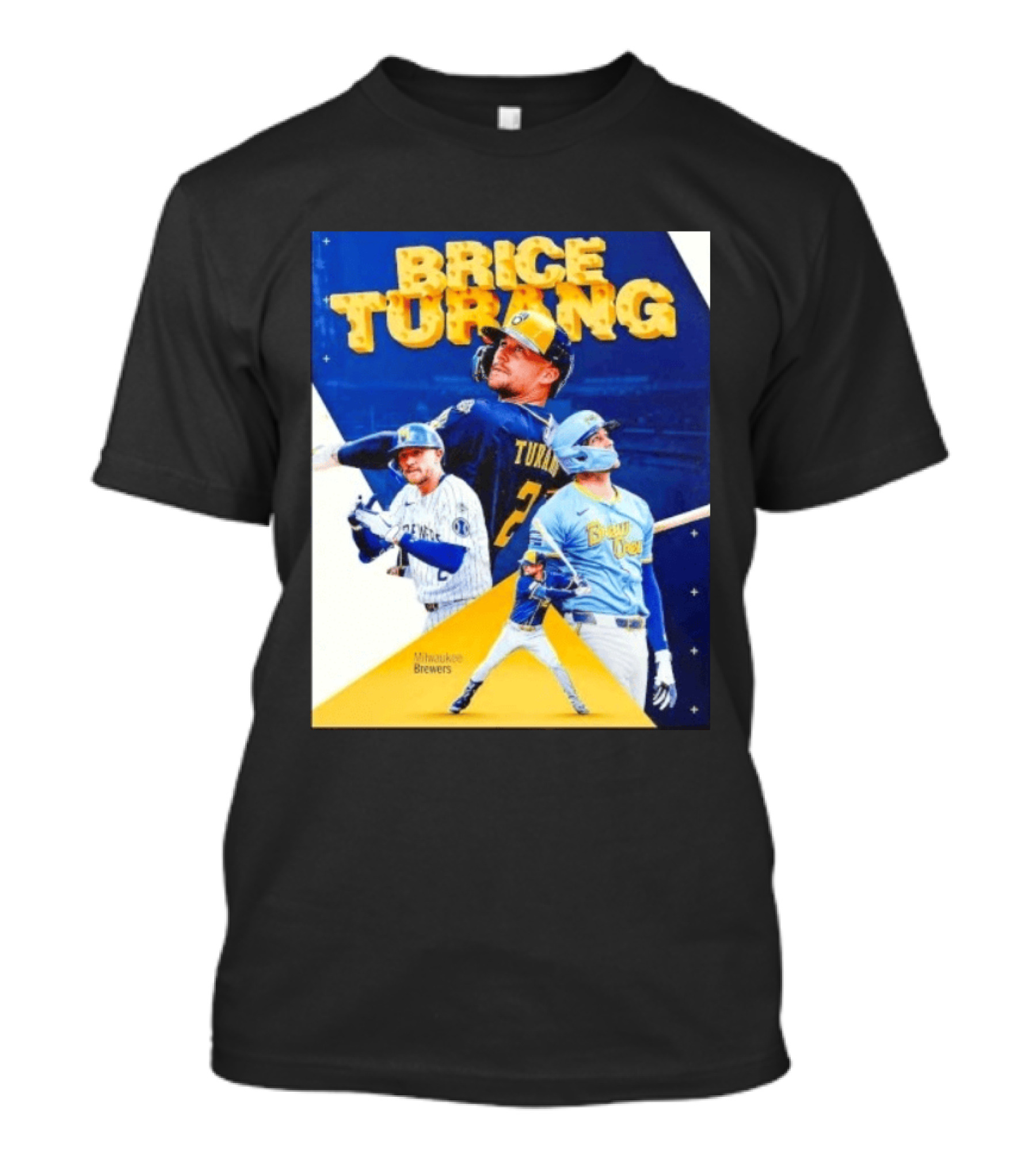 Brice Turang Milwaukee Brewers MLB Player Collage T-Shirt