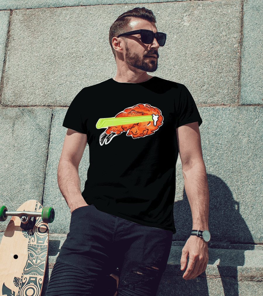 Buffalo Chicken Wing Celery Stick Combo T-Shirt