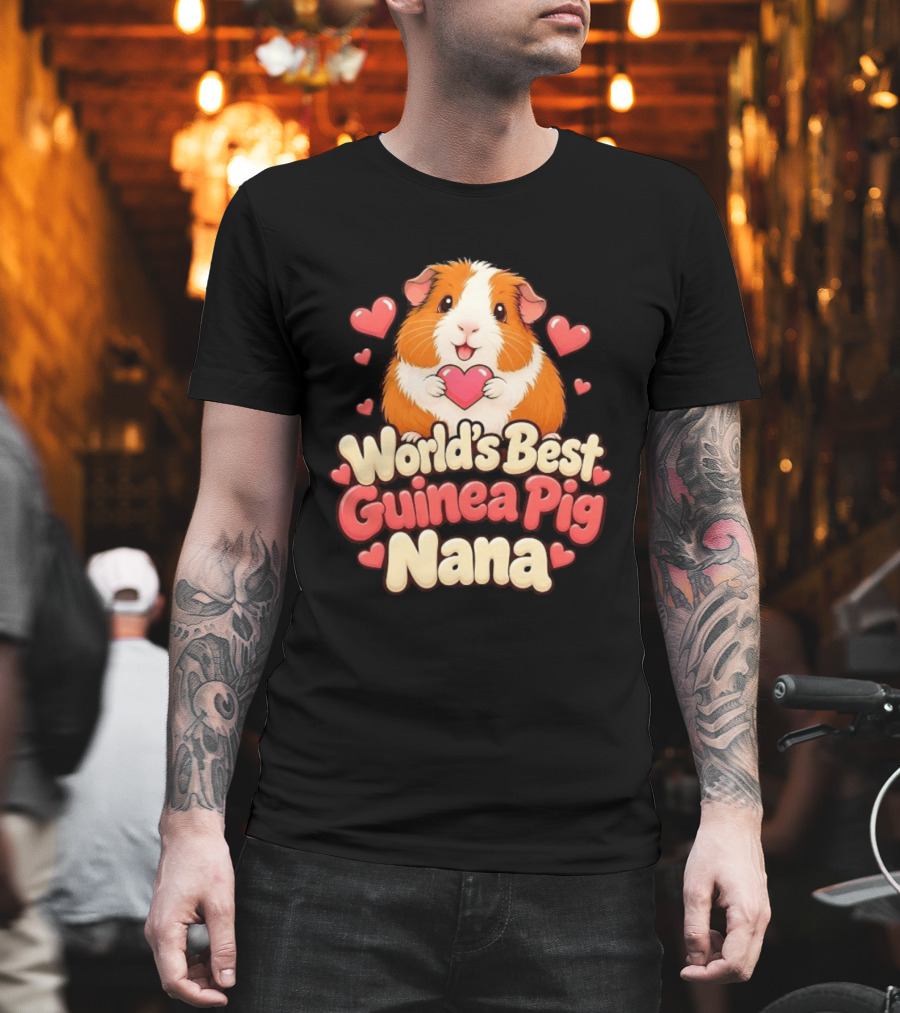 World's Best Guinea Pig Nana Heartwarming Gift For Grandmother T-Shirt