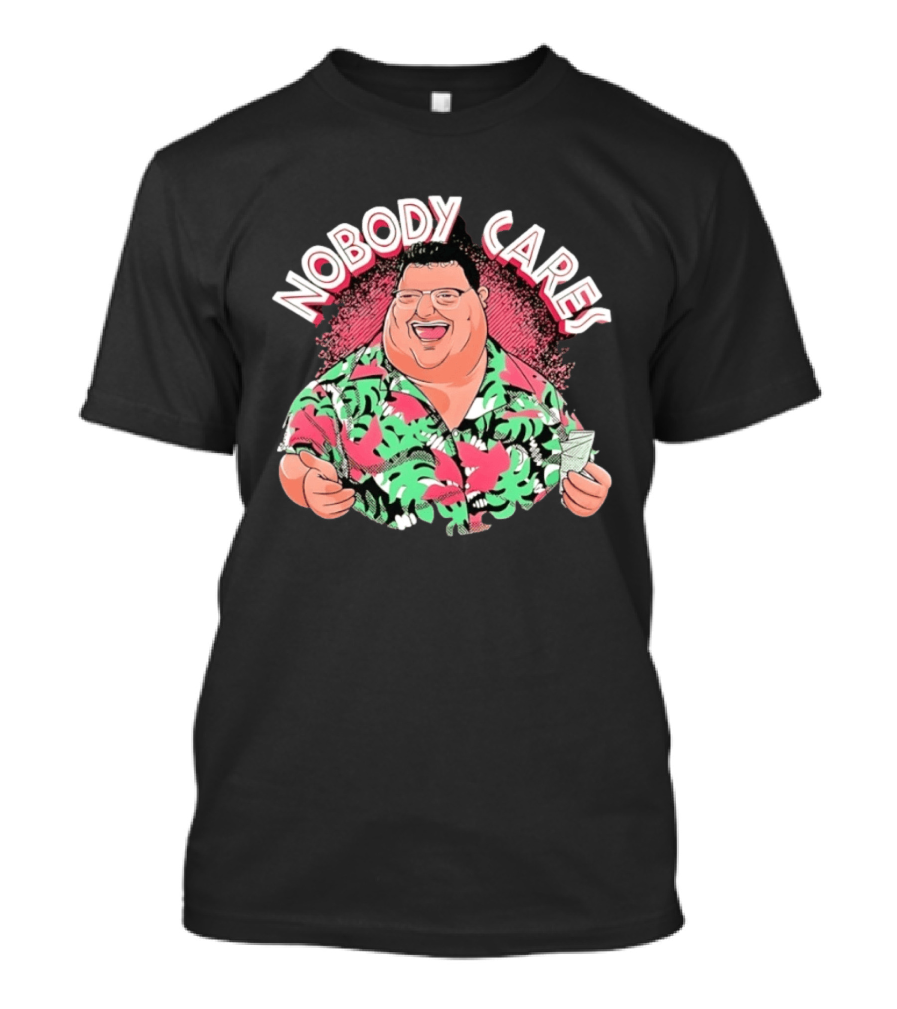Seinfeld Newman Nobody Cares Wayne Knight Tropical Hawaiian T-Shirt