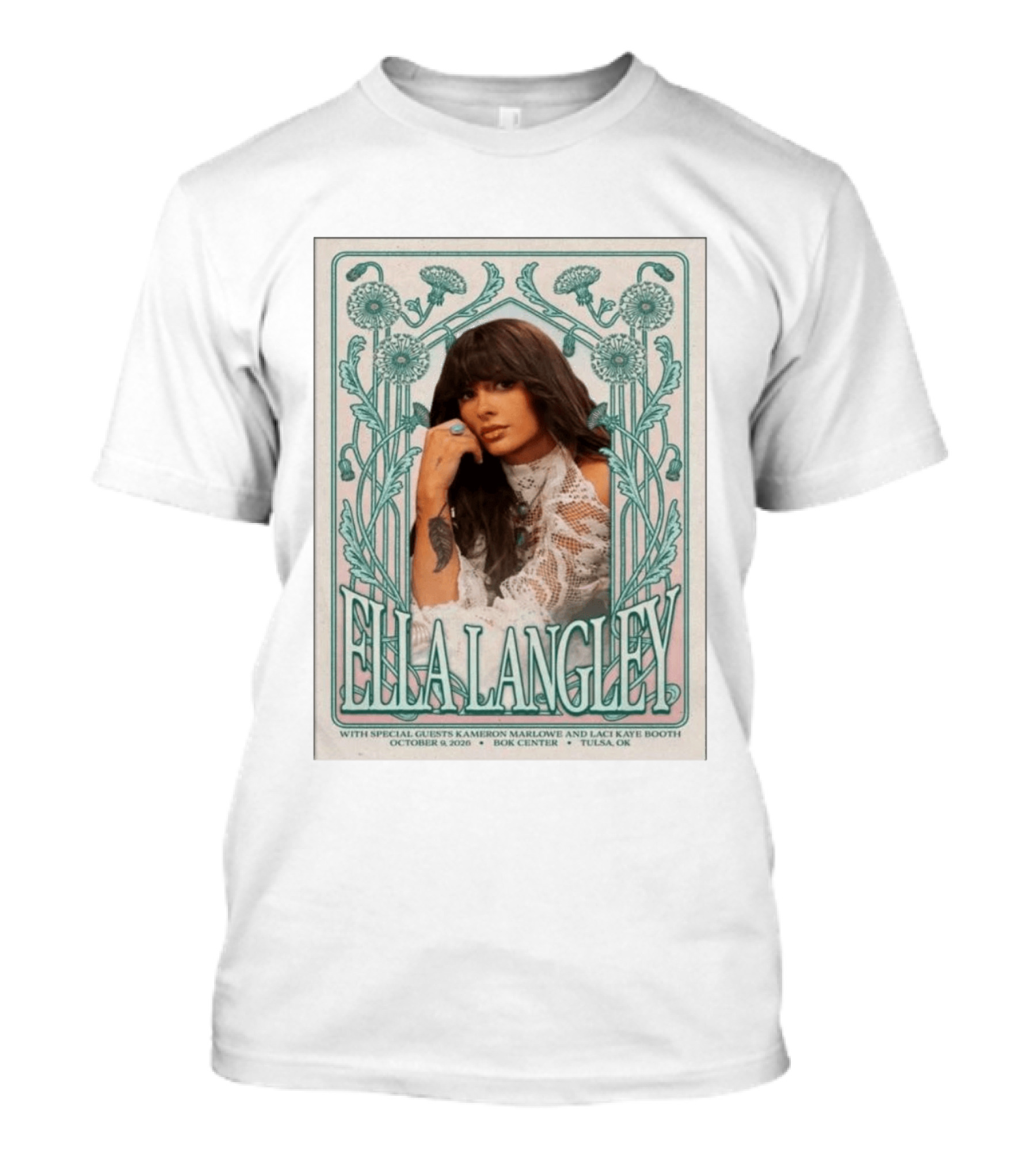 Ella Langley Live Tulsa OK October 9 2026 Bok Center Special Guests Kameron Marlowe Laci Kaye Booth T-Shirt
