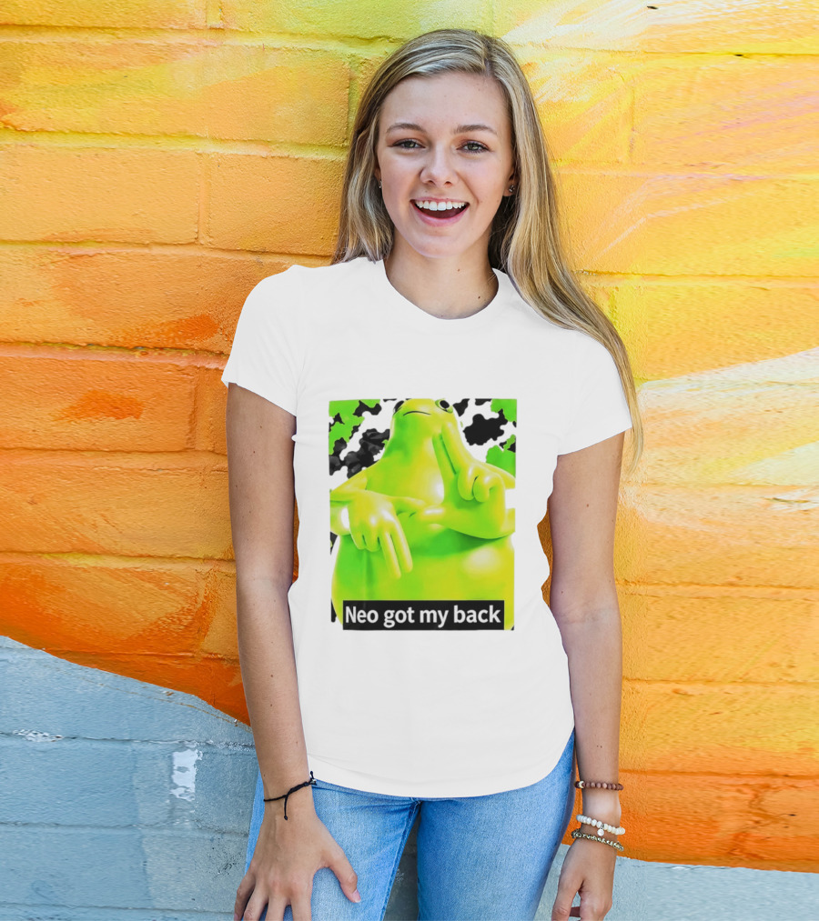 Neo Got My Back Green Frog Meme T-Shirt