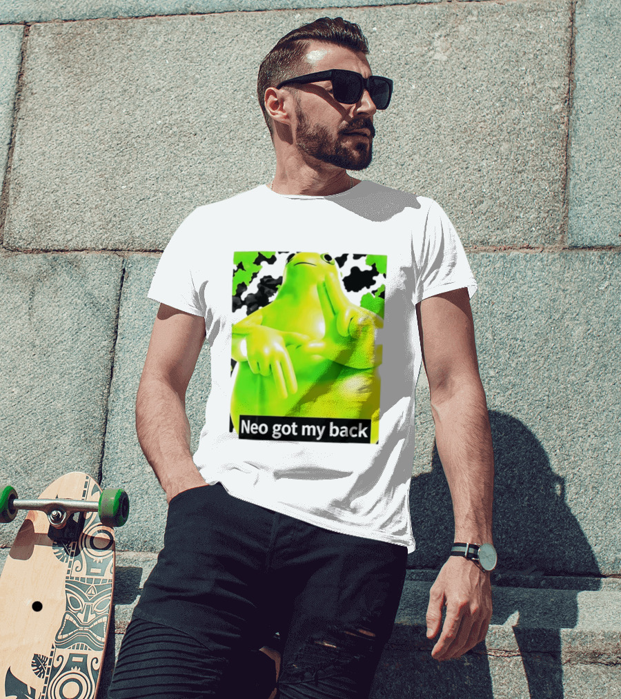 Neo Got My Back Green Frog Meme T-Shirt
