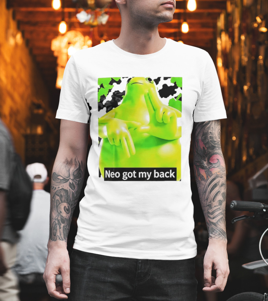 Neo Got My Back Green Frog Meme T-Shirt