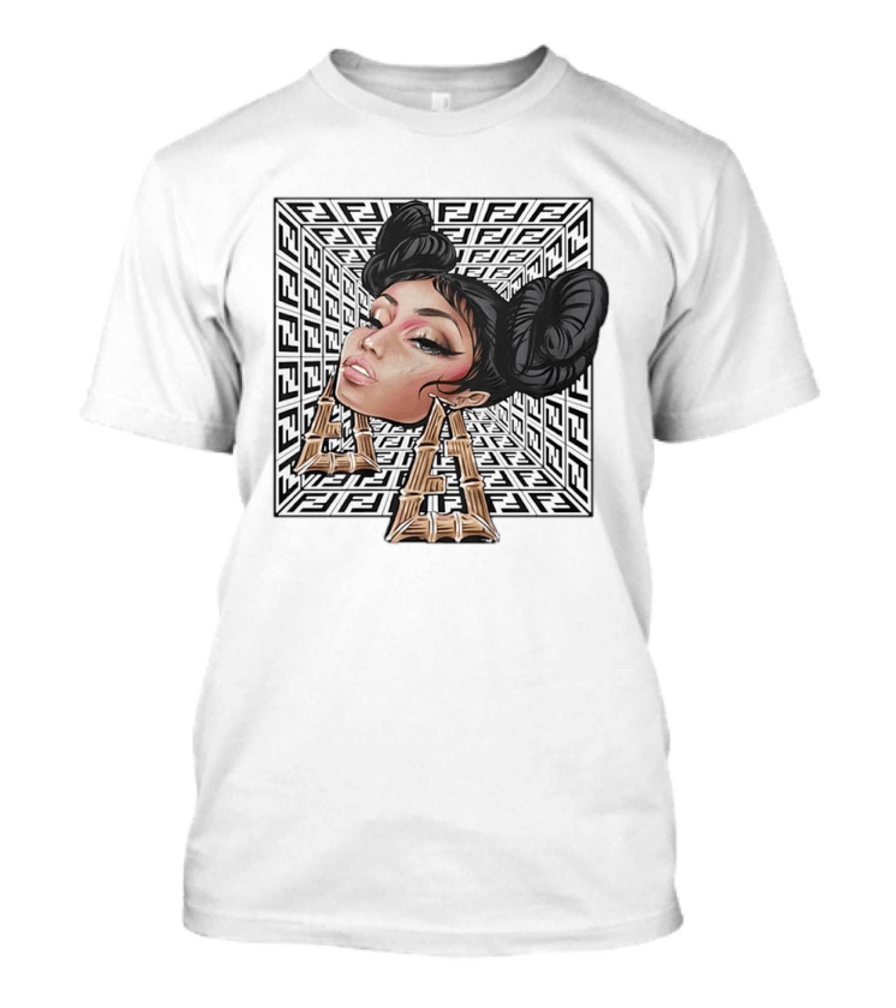 Nicki Minaj Fendi Collaboration Bamboo Earrings Hip Hop T-Shirt