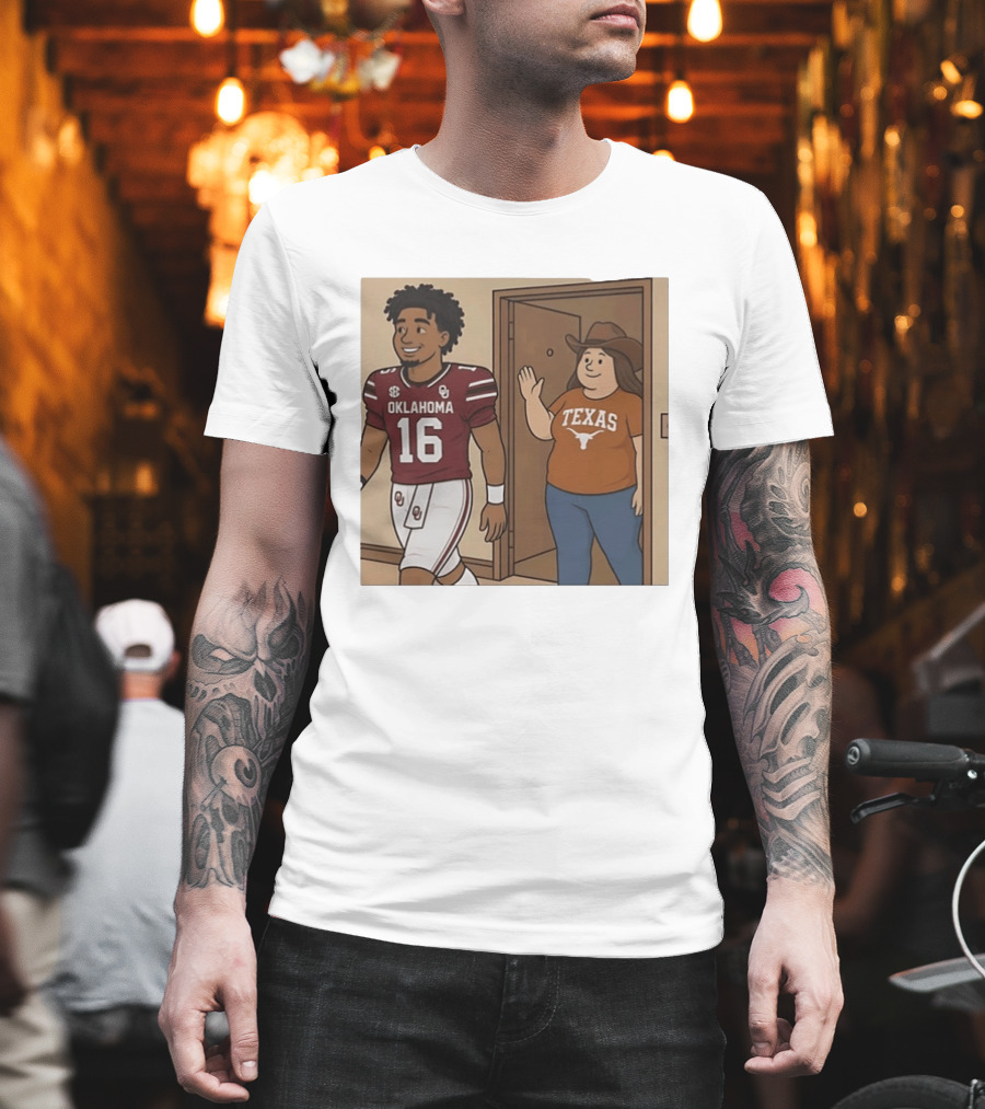 Oklahoma Sooners 16 Vs Texas Longhorns Football SEC Rivalry T-Shirt