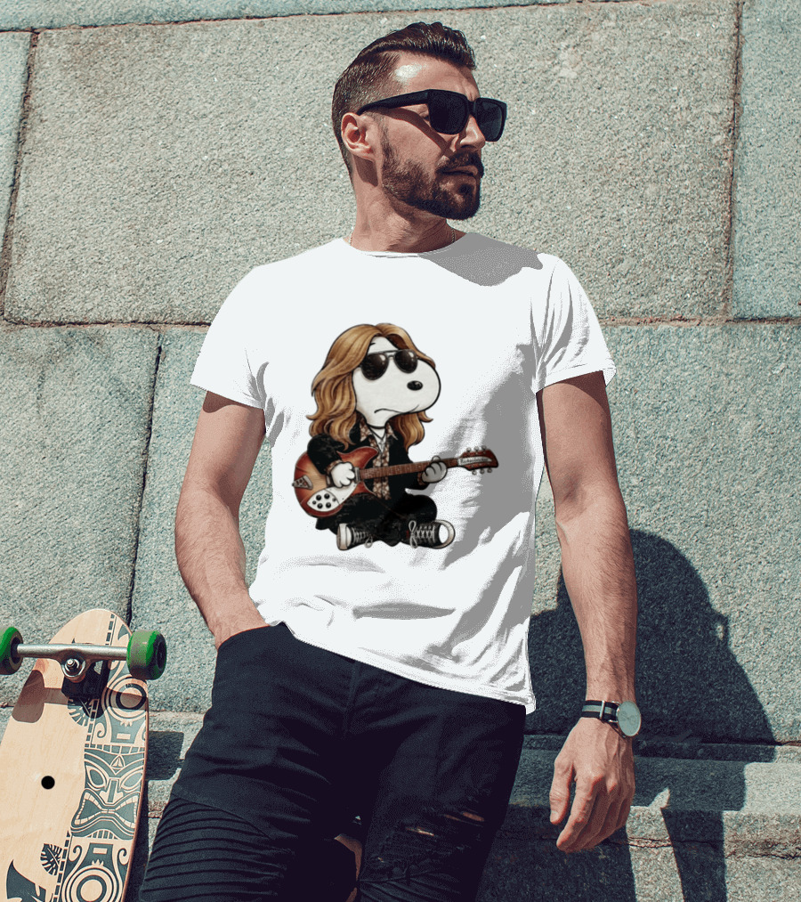 Tom Petty Snoopy Rickenbacker Guitar T-Shirt