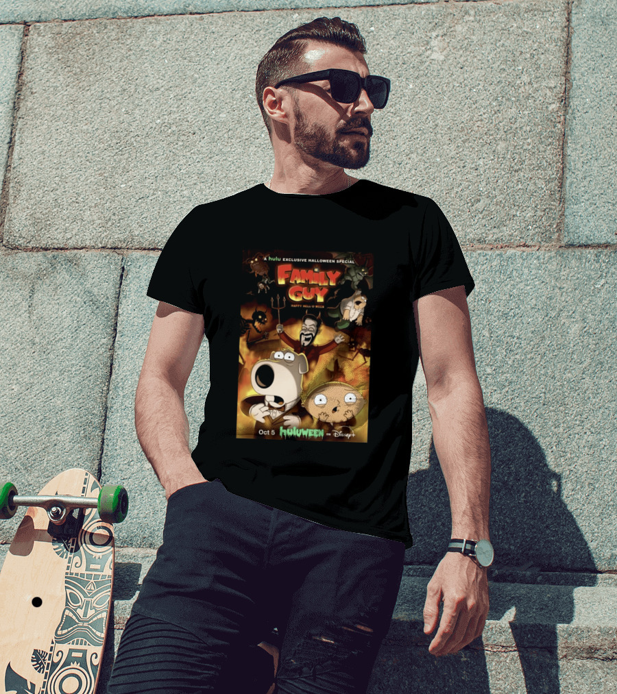 Hulu Exclusive Halloween Special Family Guy Happy Hell O Ween Oct 5 Huloween On Disney Plus T-Shirt
