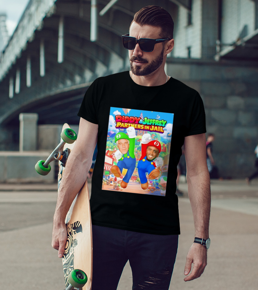 Diddy And Jeffrey Partners In Jail Super Bros Adventure T-Shirt